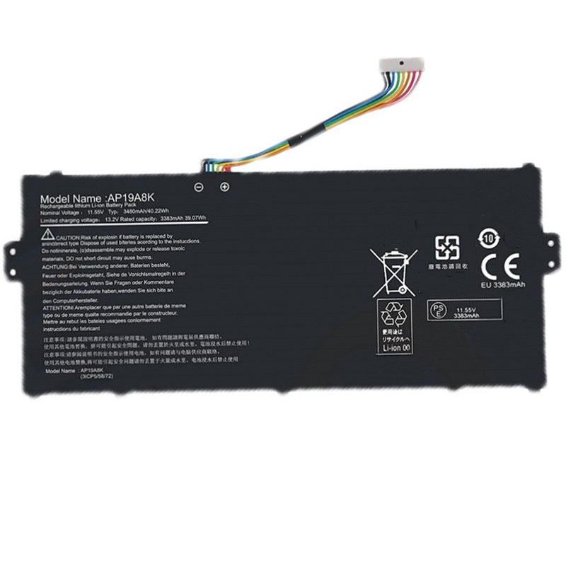 41Wh AP19A5K Akku Passt Acer Chromebook Spin 11 (CP311-1HN) 32GB