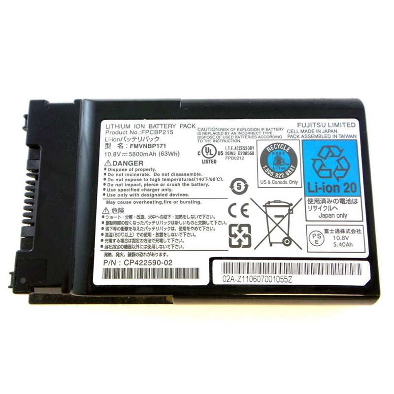 63Wh Akku Passt Fujitsu LifeBook T901 (VFY:T9010MPSD2DE) B-Ware