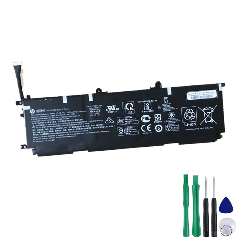 51.4Wh Akku Passt HP Envy 13-ad102ng
